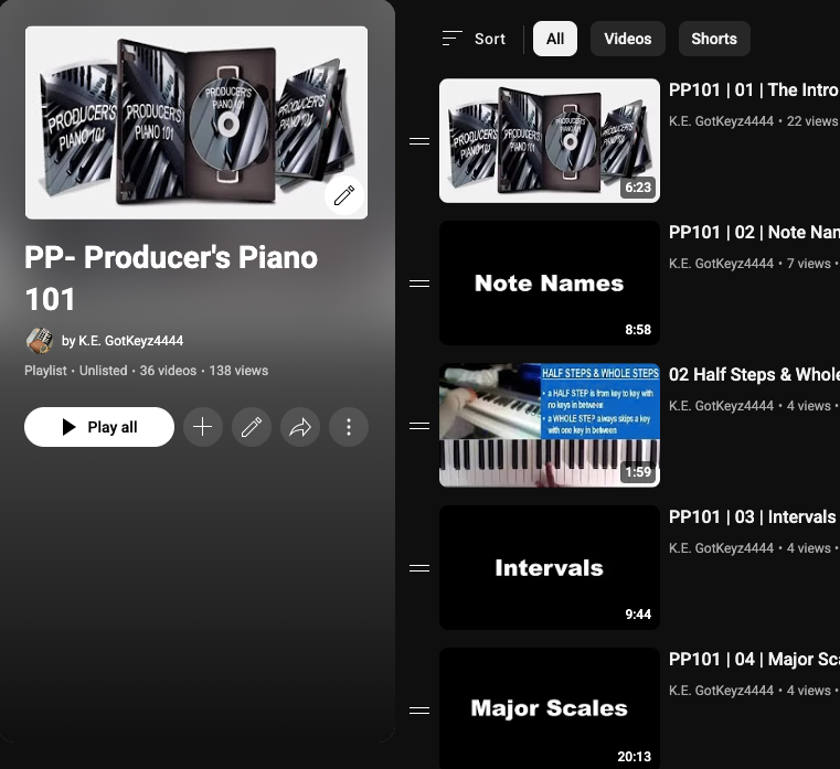 Producers Piano 101